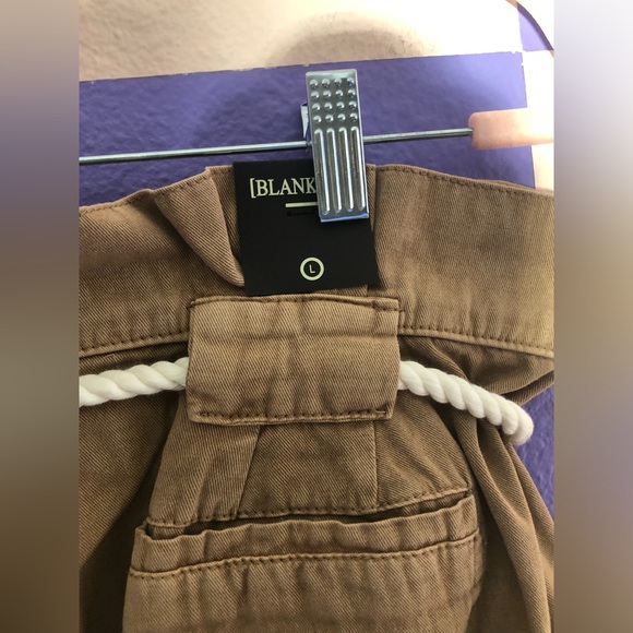 NWT Blank NYC Little Mermaid Paperbag Waist Trousers in Brown with Rope Belt - L - Picture 2 of 6